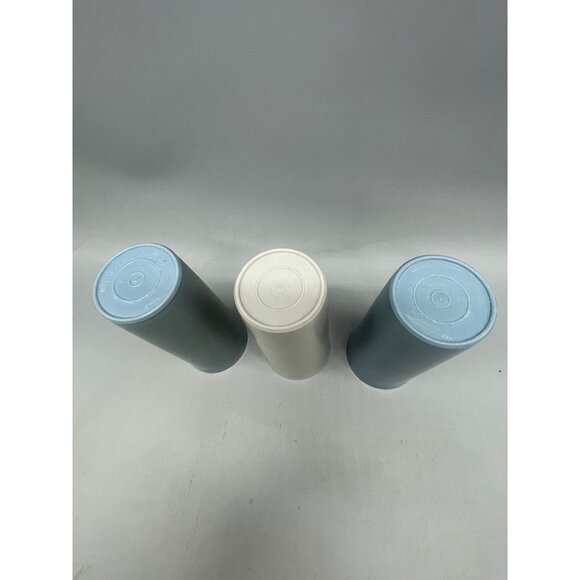 vintage tupperware cups drinkware set of 3 gray 5.5x2.5" plastic READ - Picture 5 of 7
